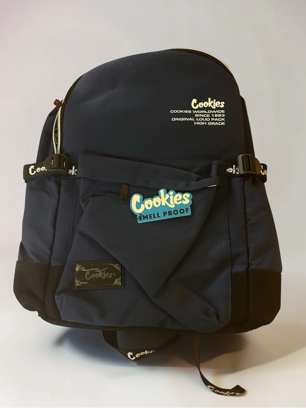 Cookies Smell Proof Backpack Navy/Black Laptop Travel Backpack